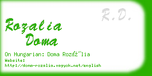 rozalia doma business card